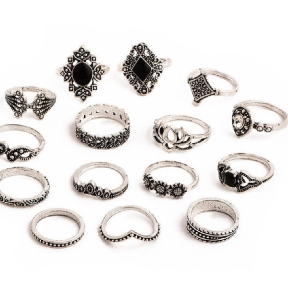 boho ring set - Picture 4 of 5